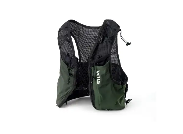 Silva Strive Fly Green bežecká vesta tmavozelená