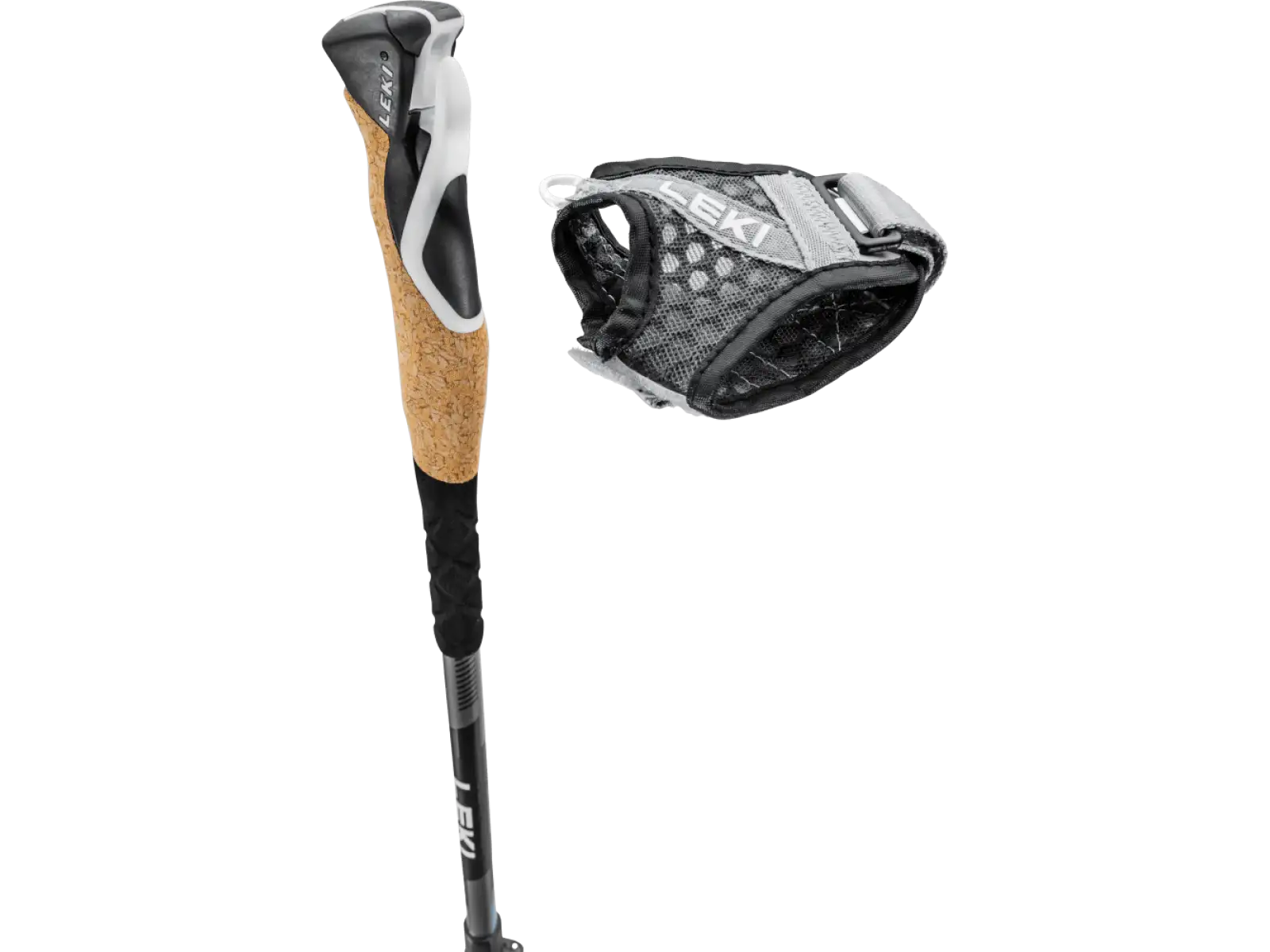 Leki Cross trekingové palice Dark Anthracite/LightBlue vel. 100-135 cm