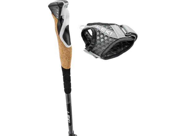 Leki Cross trekingové palice Dark Anthracite/LightBlue vel. 100-135 cm