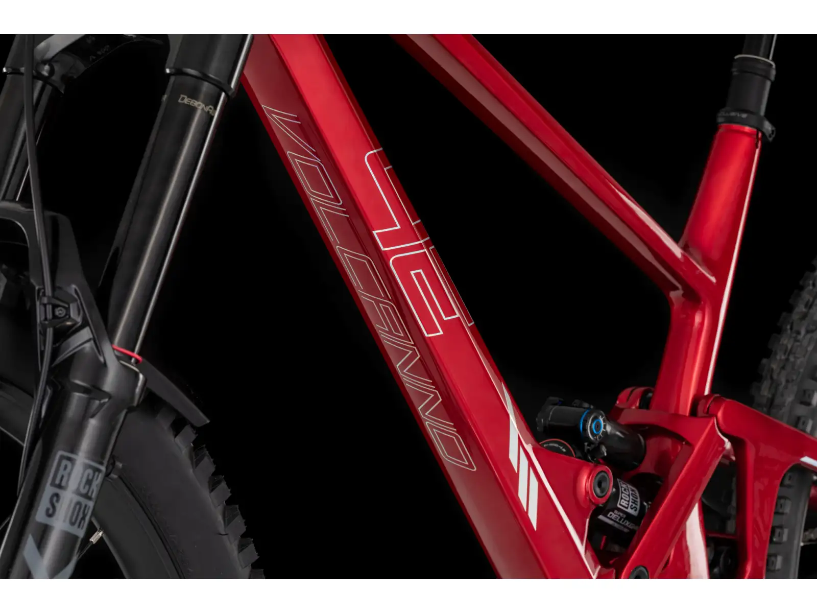 4Ever Volcanno Vesuv celoodpružený horský bicykel Flame Red/Hologram