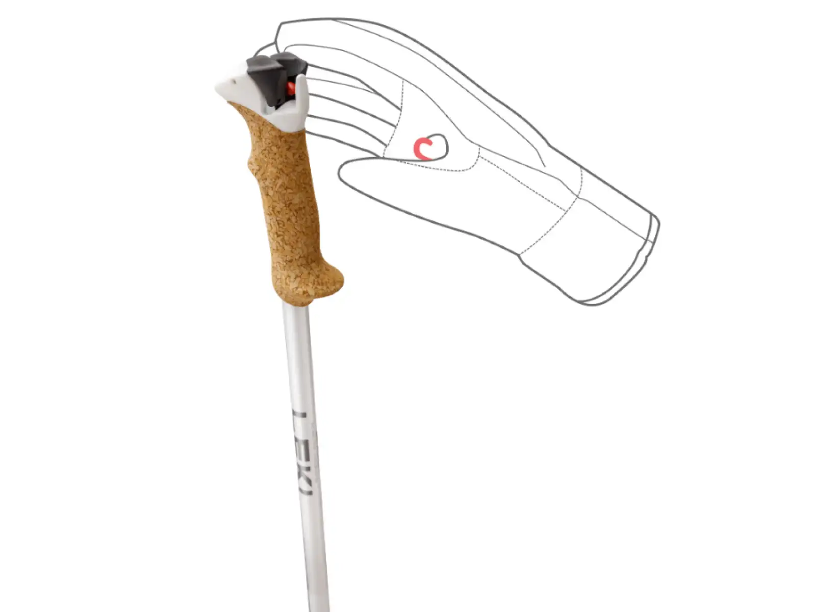 Leki Stella S zjazdové palice White/Silver/Whitegold