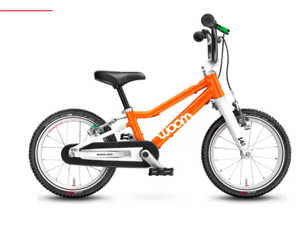 Woom 2 Flame Orange 14 detský bicykel