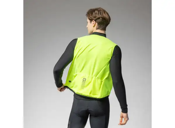 Alé PR-E Thermo 2.0 pánska cyklistická vesta Fluo Yellow