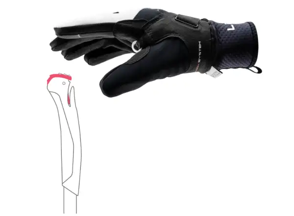 Leki PRC ThermoPlus Shark Women dámske bežecké rukavice Black-White