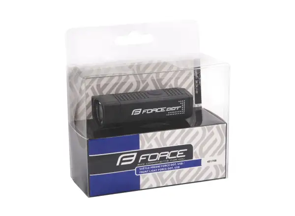 Predné svetlo Force Dot USB čierne
