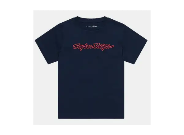 Troy Lee Designs Signature detské tričko krátky rukáv Navy