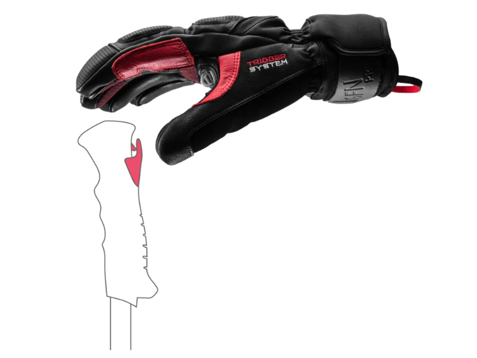 Leki Griffin Pro 3D rukavice Black-Red-White