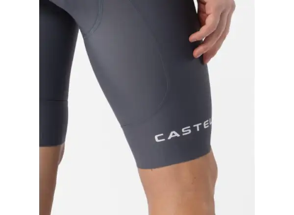 Castelli Espresso 2 pánske kraťasy s vložkou a trakmi Smoky Gray