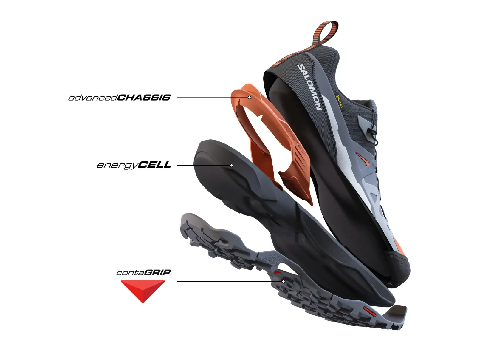 Salomon X Ultra 360 GTX pánska turistická obuv Castlerock/Black/Spicy Mustard