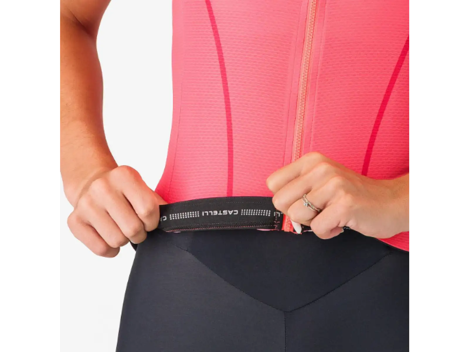 Castelli Anima Flow dámsky dres krátky rukáv Brilliant Pink/Hibiscus