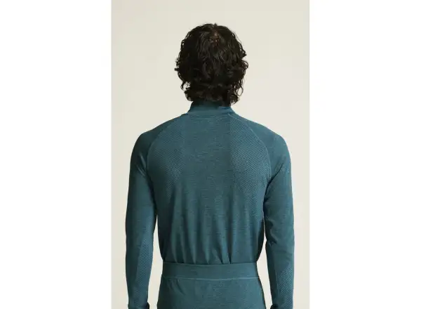 Craft Core Dry Active Comfort Zip pánske tričko dlhý rukáv zelená
