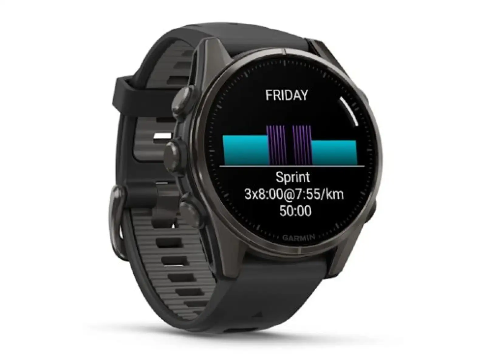 Garmin fenix 8 - 43 mm AMOLED Sapphire inteligentné hodinky Carbon titanium Black/Pebble grey