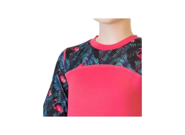 Sensor Merino Impress Set detské tričko dlhý rukáv + nohavice Magenta/Floral