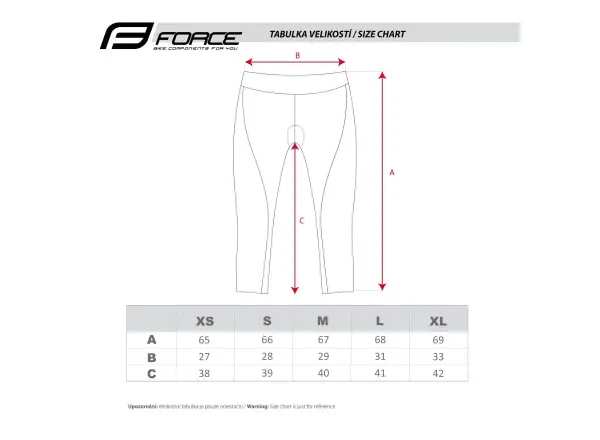 Force Lady Fit 3/4 kraťasy bez vložky čierna