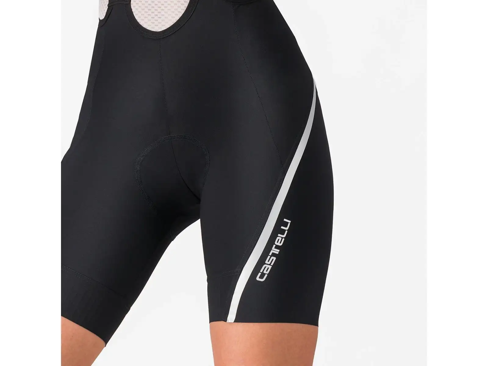 Castelli Velocissima 3 dámske kraťasy s trakmi Black/Silver