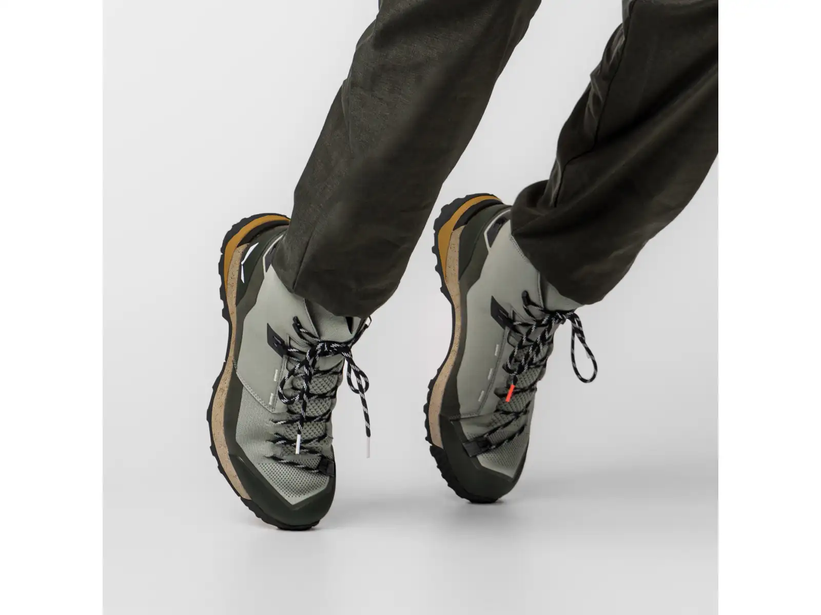 Salewa Puez Knit Mid PTX pánska outdoorová obuv Shadow/Dark Olive