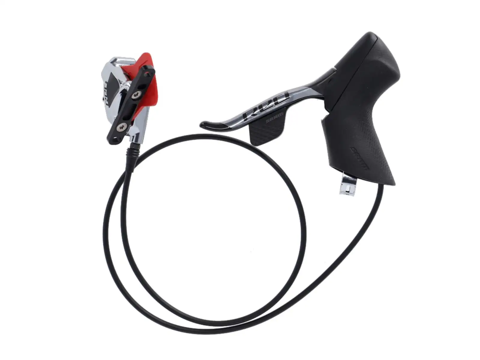 Sram Red eTap AXS D1 pravá radiaca/ brzdová páka a strmeň Flat Mount, vedenie 1800 mm