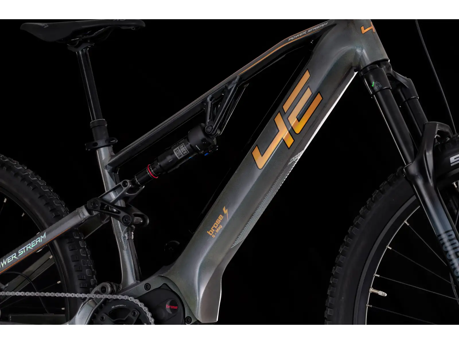 4EVER Powerstream Pro celoodpružený elektrobicykel Chameleon/Bronze