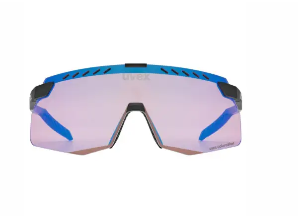 Uvex Pace Stage S CV cyklistické okuliare Black matt/Mirror Blue