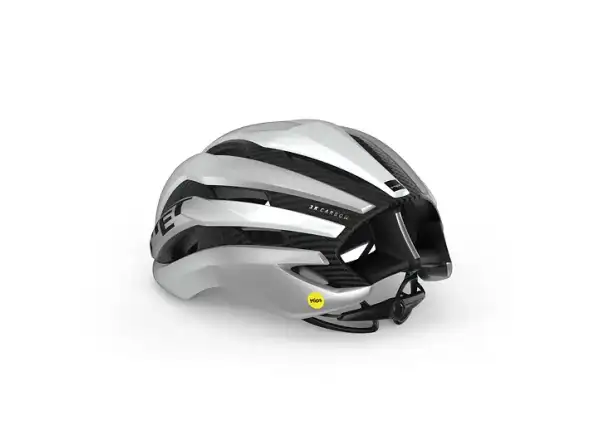 MET Trenta 3K Carbon MIPS prilba biela/metalická strieborná