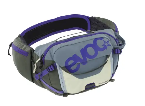 Evoc Hip Pack Pro 3 l + pint vak 1,5 l Steel/Violet/Dark Olive