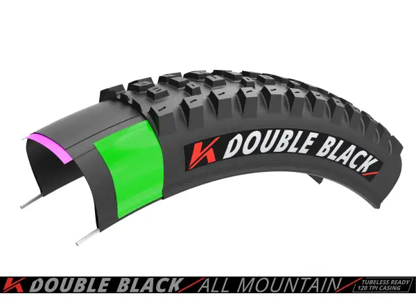 Kenda K-Series Double Black Downhill 60TPI K-1265 TR 27,5x2,40" MTB plášť kevlarový