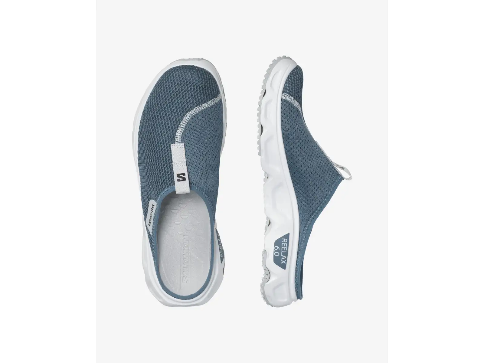 Salomon Reelax Slide 6.0 pánske šľapky Blue Ashes/White/Pearl blue