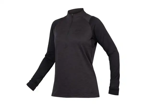 Endura Singletrack Fleece Dámsky dres s dlhým rukávom Black