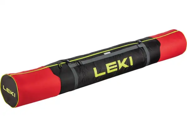 Vak na bežecké lyže Leki bright red/black/neon yellow veľkosť 210 cm