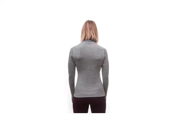 Sensor Merino Bold Roll Neck dámske tričko dlhý rukáv Cool Gray