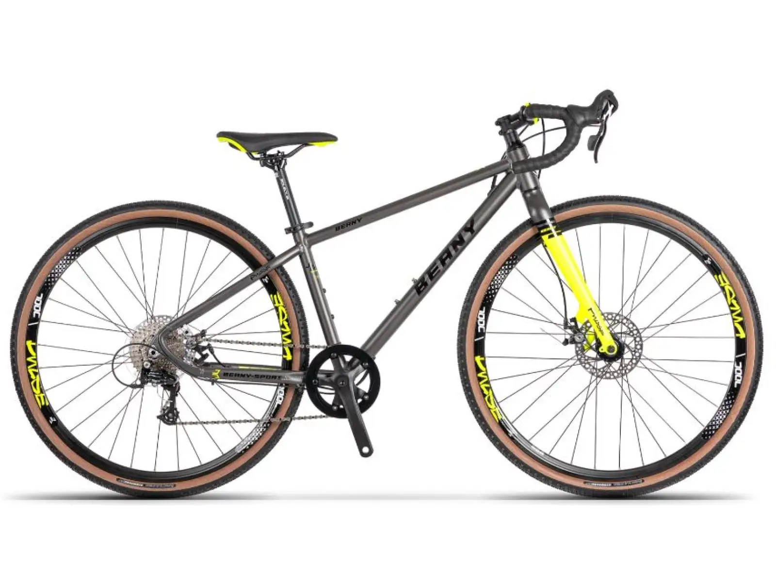 Beany Pulse 700 detský gravel bicykel neon yellow