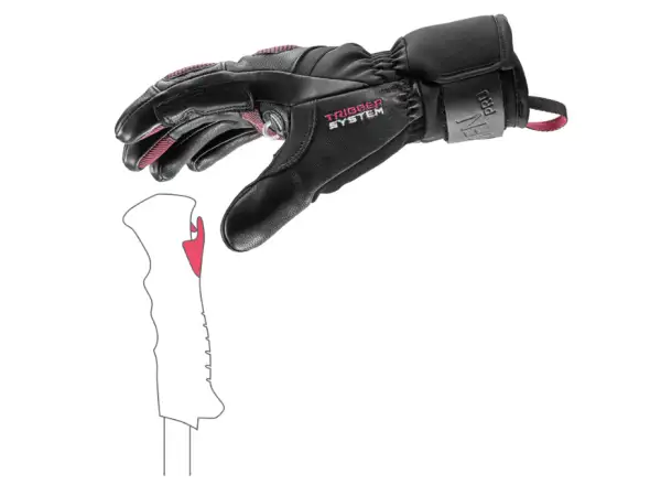 Leki Griffin Pro 3D Women dámske rukavice Black-Rose