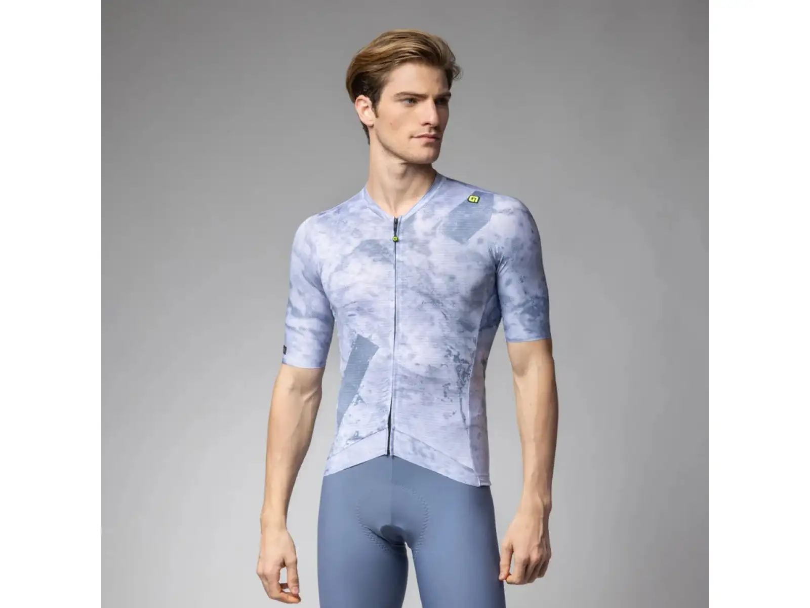 Alé PR-E Marble pánsky dres krátky rukáv Steel Blue