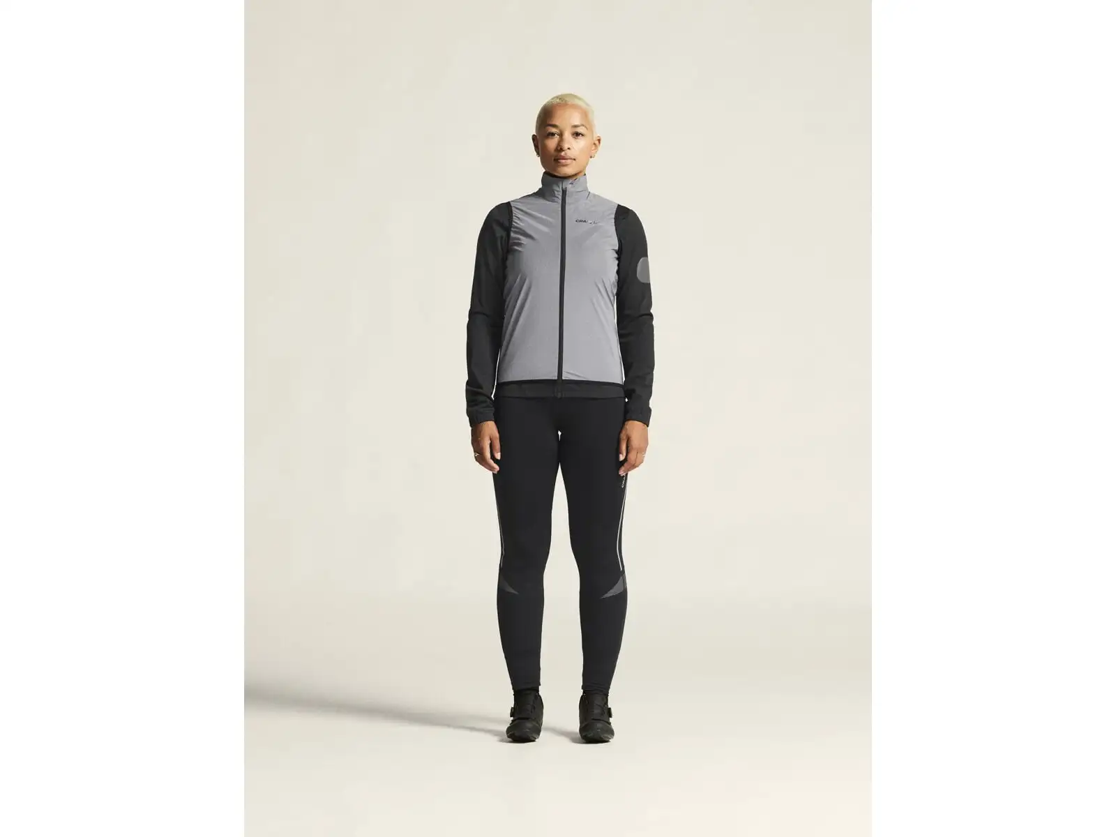 CRAFT ADV Essence Lumen Wind dámska cyklovesta sivá