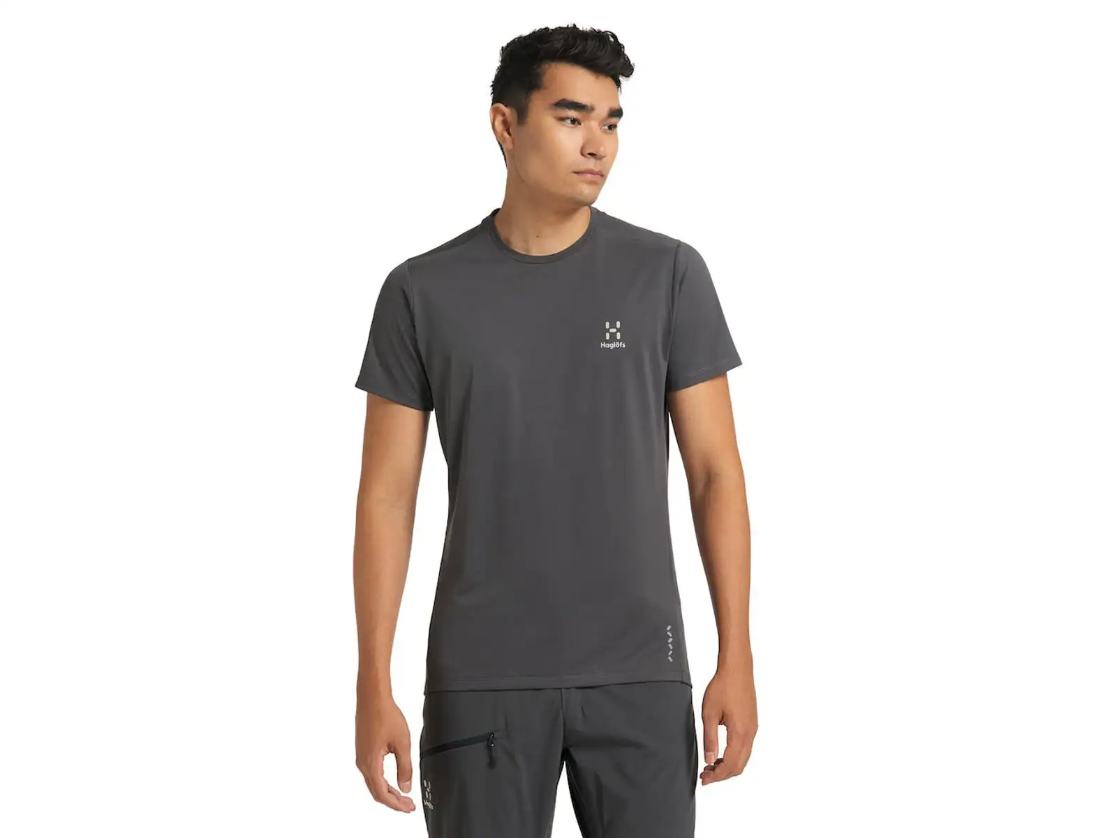 Haglöfs L.I.M Tech pánske tričko s krátkym rukávom tmavosivé