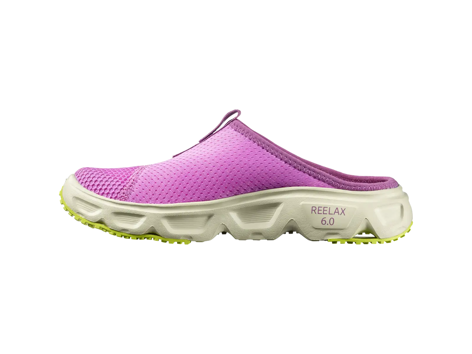Salomon Reelax Slide 6.0 dámske papuče Iris Orchid/Asparsgud Green/Acid Lime
