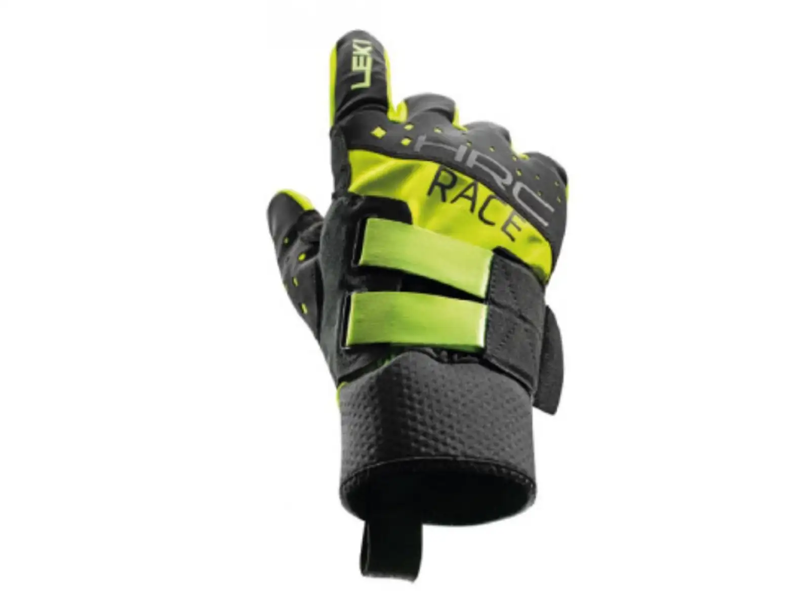 Leki HRC Race Shark bežecké rukavice Black/Neon yellow