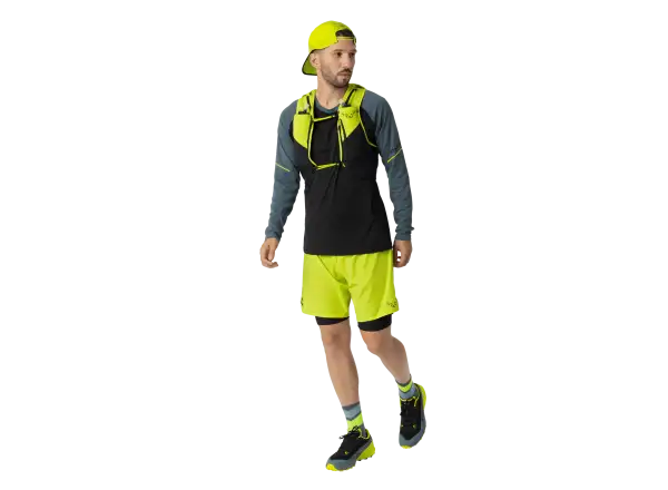 Dynafit Alpine Pro 2v1 pánske bežecké kraťasy Ultra Yellow