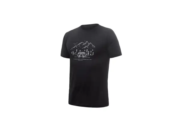 Sensor Merino Active PT Van Life pánske tričko krátky rukáv čierna