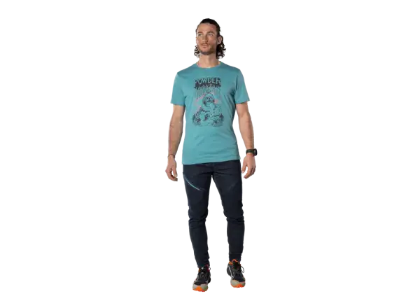 Dynafit 24/7 Artist Series Cotton pánske tričko Storm blue/Powder Hounding