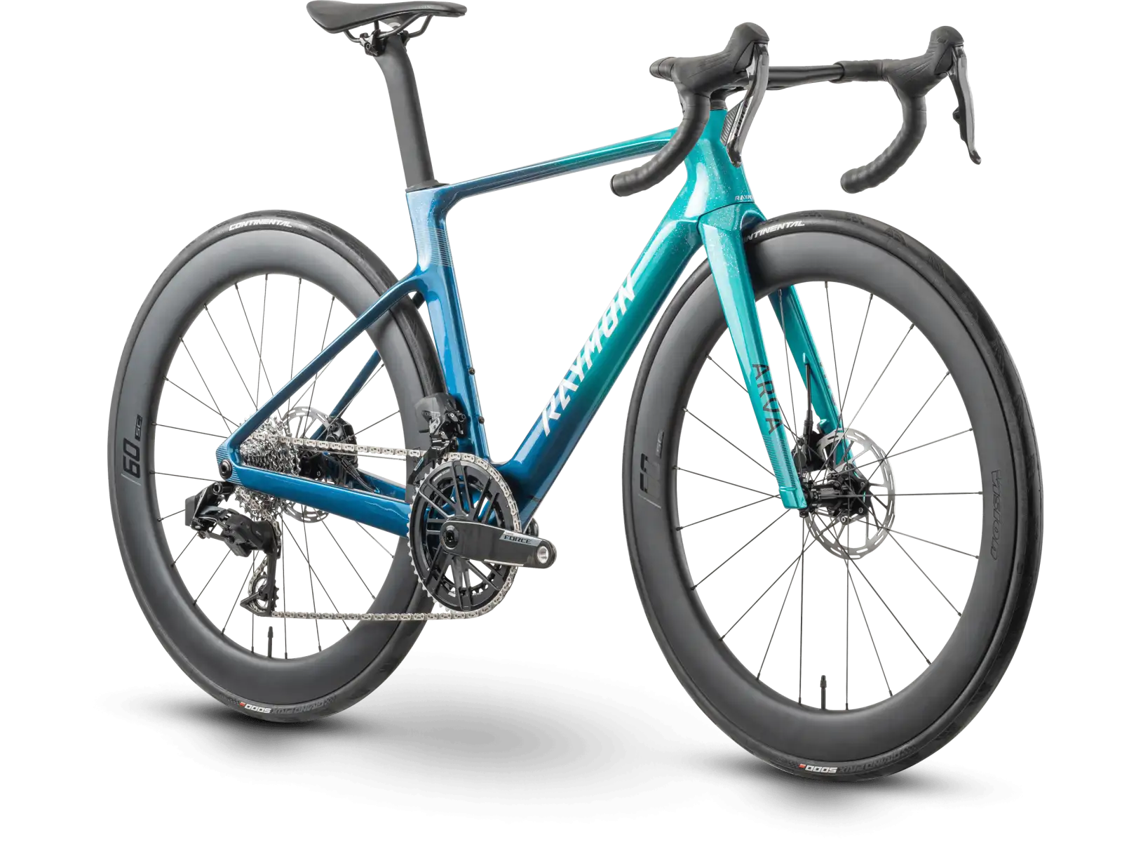 Raymon Arva Evo 24S Force E1 AXS cestný bicykel ocean fade/chrome