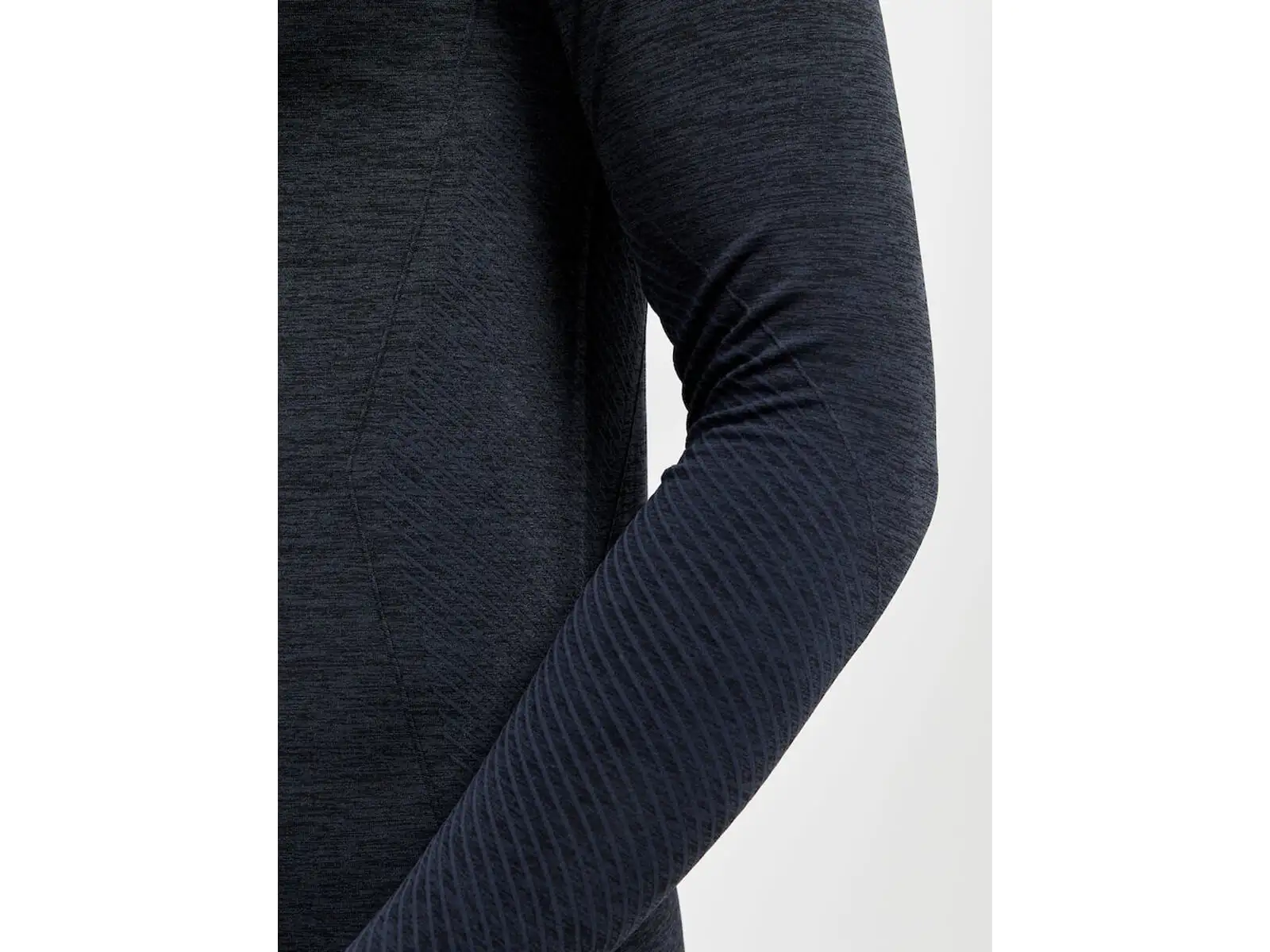 Craft Core Dry Active Comfort Zip pánske tričko dlhý rukáv čierna