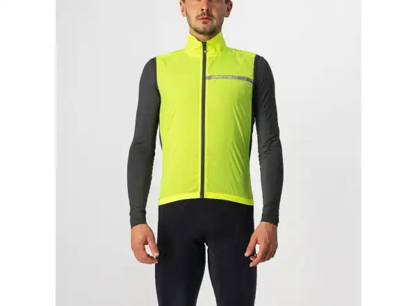 Castelli Squadra Stretch pánska vesta yellow fluo/dark gray
