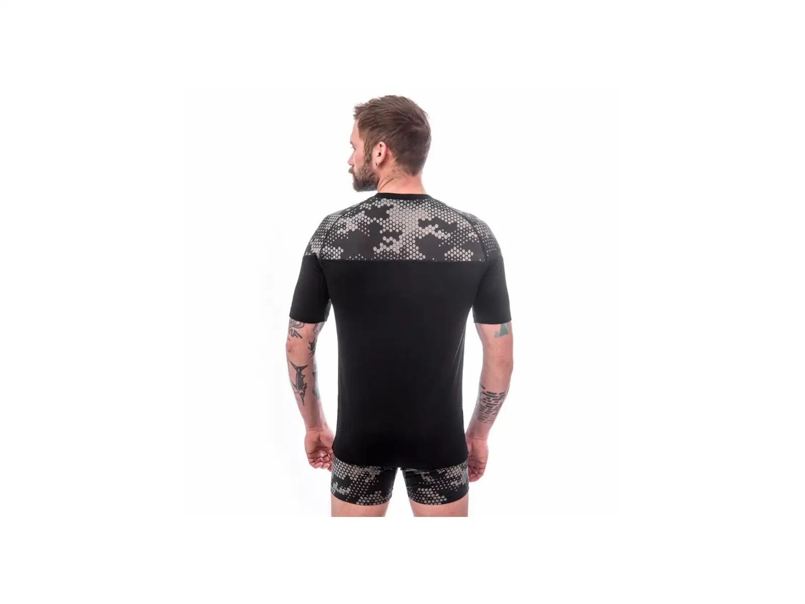 Sensor Merino Impress pánske triko krátký rukáv čená/Honeycomb