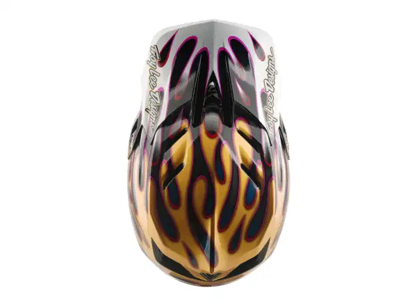 Troy Lee Designs D4 Carbon MIPS prilba Overspray Gold/Black