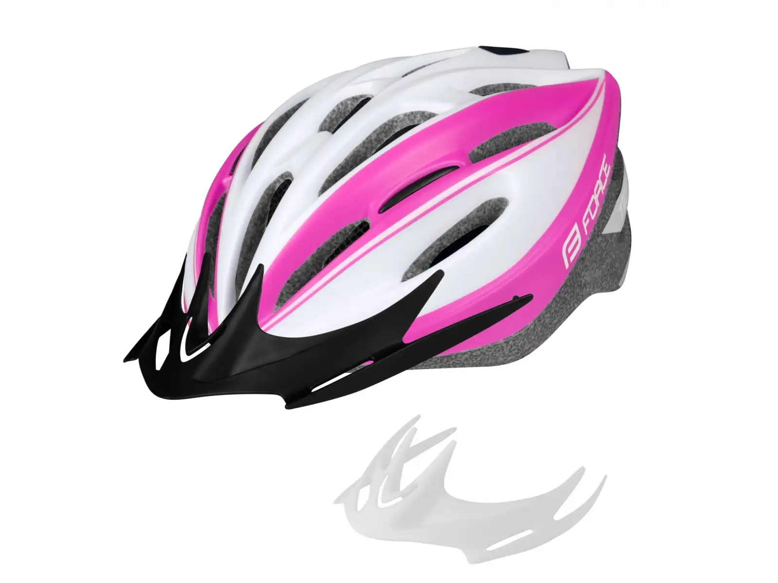 Force Tery cyklistická prilba biela/ružová