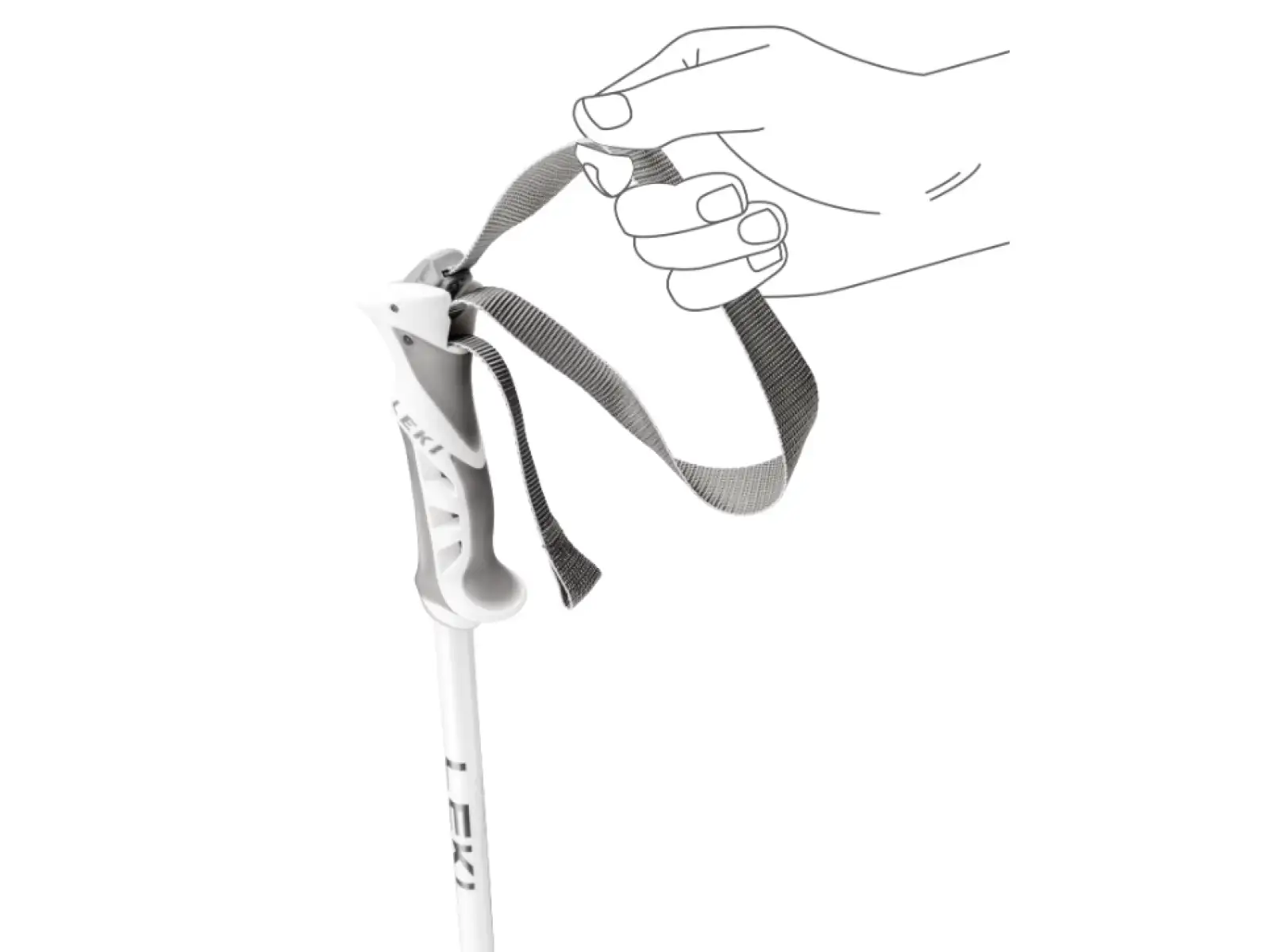 Leki Bliss zjazdové palice Gunmetal/White/Rosegold