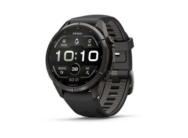 Garmin Fénix 9 Pro inReach 43 mm inteligentné hodinky Carbon gray DLC Titanium Black/Pebble gray