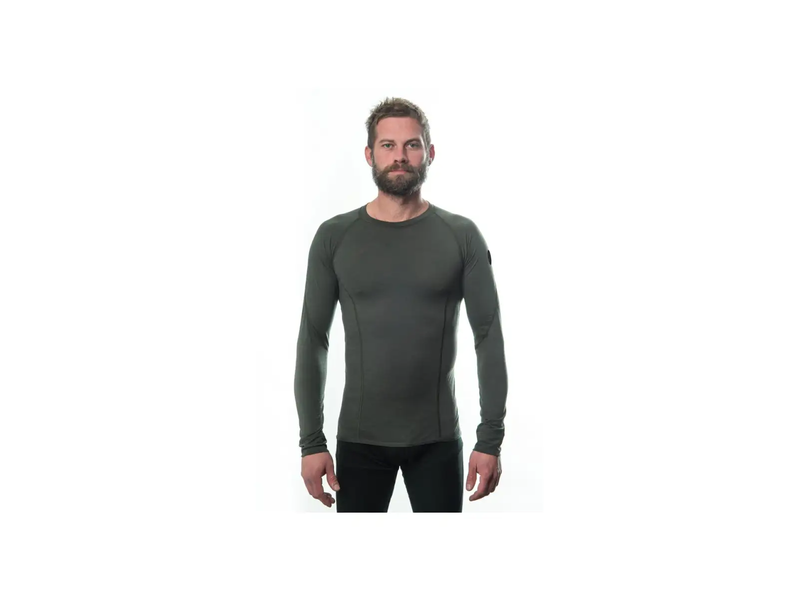 Sensor Merino Air pánske tričko dlhý rukáv Olive Green