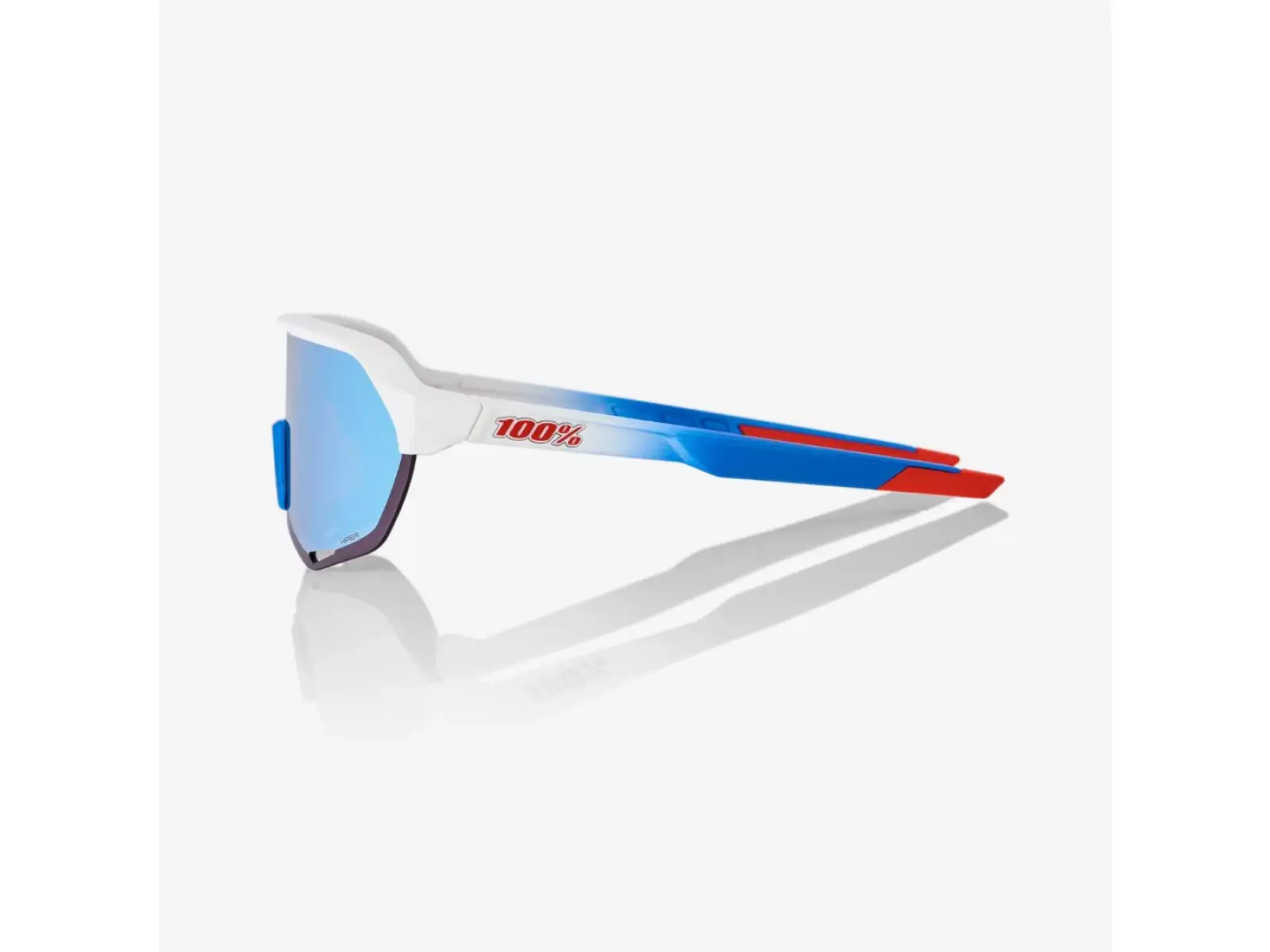100% S2 športové okuliare TotalEnergies Matte White/Metallic Blue/Blue Multilayer